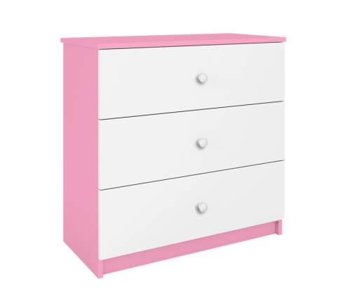 Komoda Babydreams różowa bez wzoru