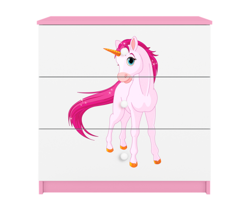 Komoda babydreams różowa jednorożec