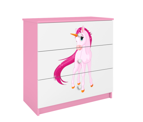 Komoda babydreams różowa jednorożec