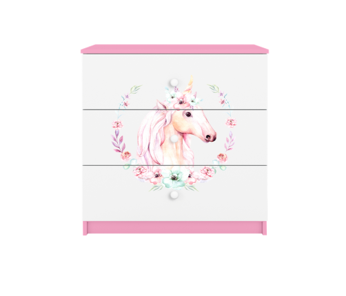 Komoda babydreams różowa konik