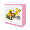 Komoda babydreams różowa koparka Komoda babydreams różowa koparka
