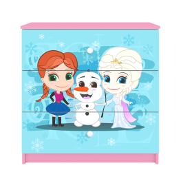 Komoda Babydreams różowa kraina lodu