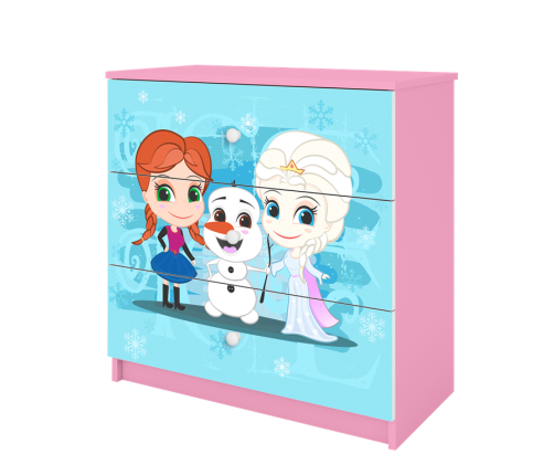 Komoda Babydreams różowa kraina lodu