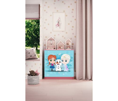 Komoda Babydreams różowa kraina lodu
