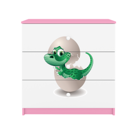 Komoda babydreams różowa mały dino