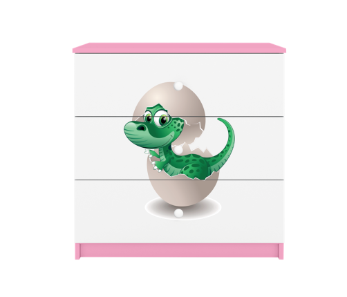 Komoda babydreams różowa mały dino