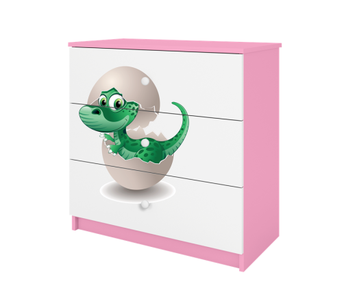 Komoda babydreams różowa mały dino