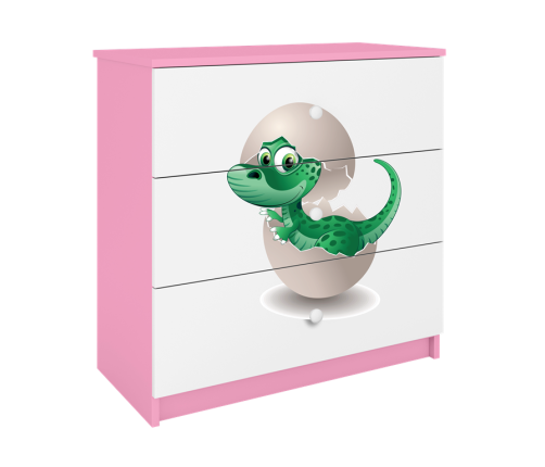 Komoda babydreams różowa mały dino