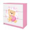 Komoda babydreams różowa miś motylki Komoda babydreams różowa miś motylki