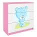 Komoda babydreams różowa niebieski miś
