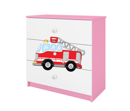 Komoda babydreams różowa straż pożarna