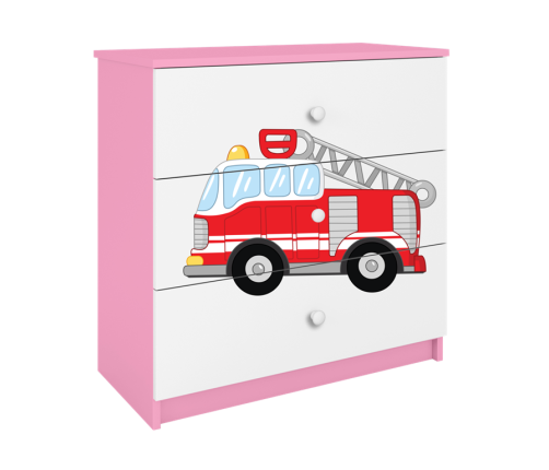 Komoda babydreams różowa straż pożarna