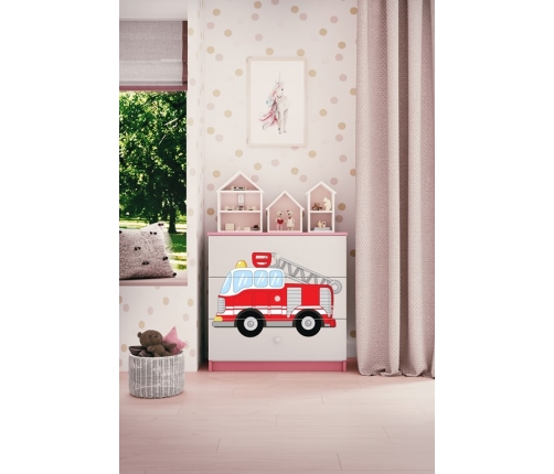 Komoda babydreams różowa straż pożarna