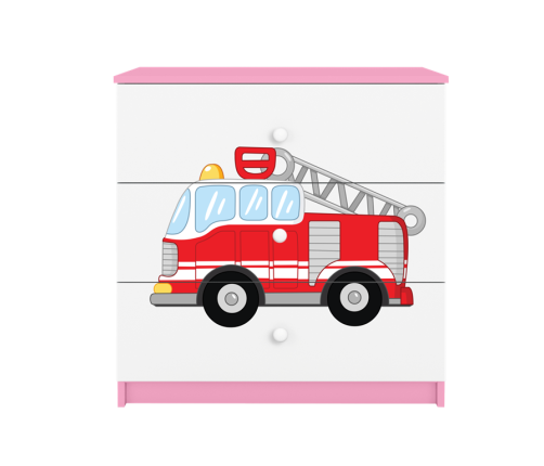 Komoda babydreams różowa straż pożarna