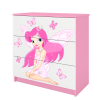 Komoda babydreams różowa wróżka z motylkami Komoda babydreams różowa wróżka z motylkami