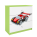 Komoda babydreams zielona auto wyścigowe