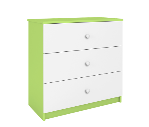 Komoda Babydreams zielona bez wzoru