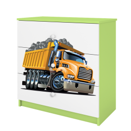 Komoda babydreams zielona ciężarówka