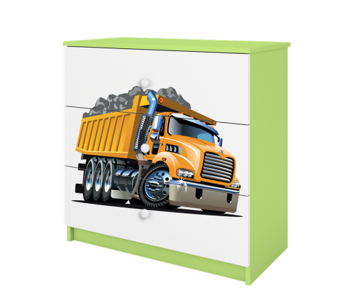 Komoda babydreams zielona ciężarówka