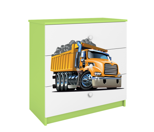 Komoda babydreams zielona ciężarówka