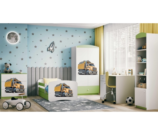 Komoda babydreams zielona ciężarówka