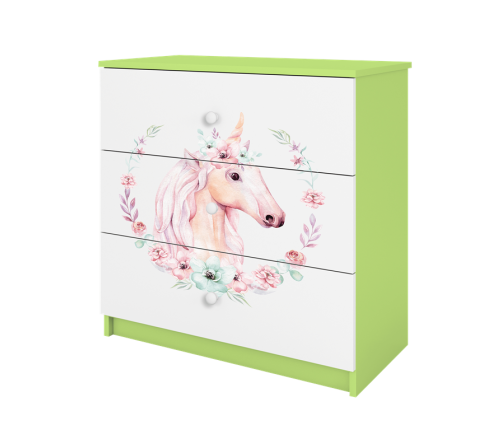 Komoda babydreams zielona konik