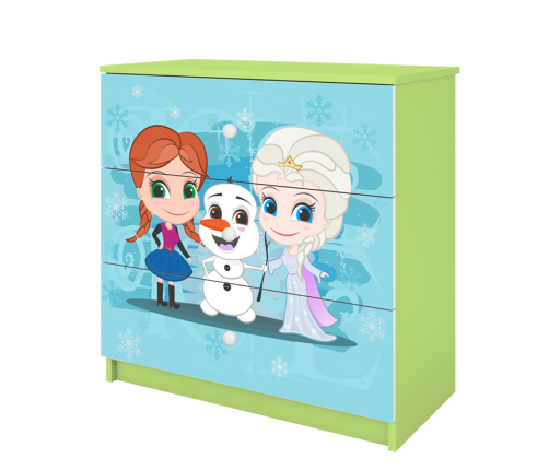 Komoda Babydreams zielona kraina lodu
