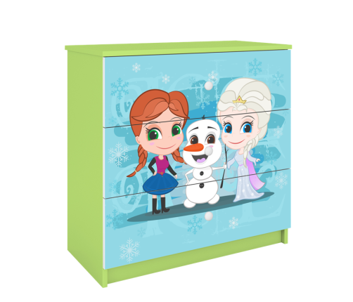 Komoda Babydreams zielona kraina lodu