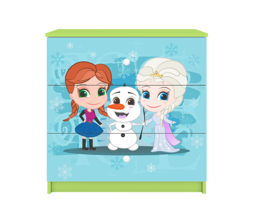 Komoda Babydreams zielona kraina lodu