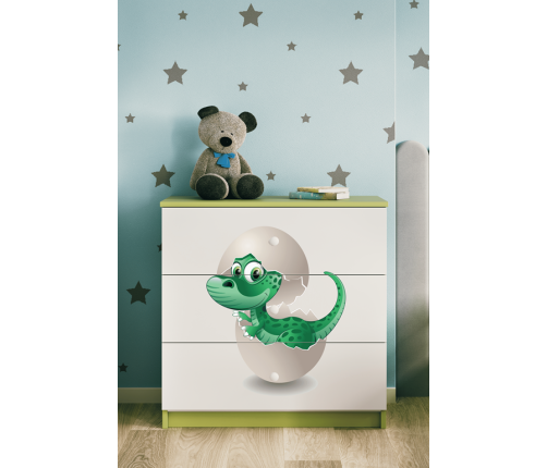 Komoda babydreams zielona mały dino