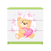 Komoda babydreams zielona miś motylki