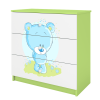 Komoda babydreams zielona niebieski miś