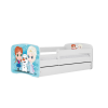 Bed babydreams white frozen land without drawer with mattress 140/70