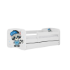 Bed babydreams white raccoon without drawer with mattress 140/70