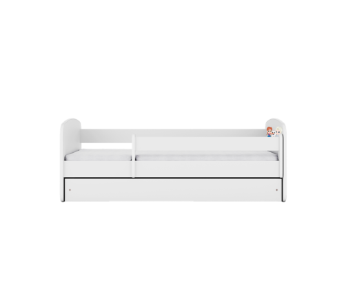 Bed babydreams white frozen land without drawer with mattress 160/80