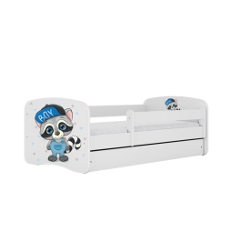 Bed babydreams white raccoon without drawer with mattress 160/80
