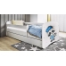 Bed babydreams white raccoon without drawer with mattress 160/80
