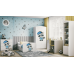 Bed babydreams white raccoon without drawer with mattress 160/80