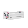 Bed babydreams white panda without drawer with mattress 180/80
