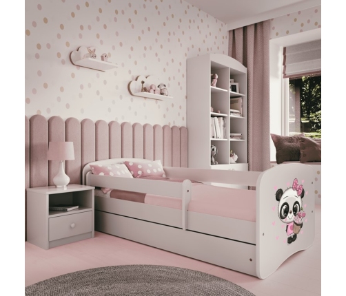Bed babydreams white panda without drawer with mattress 180/80