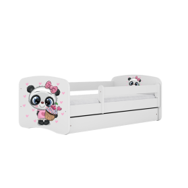Bed babydreams white panda with drawer with mattress 180/80