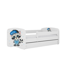Детская кровать White Raccoon с ящиком с матрасом 180/80