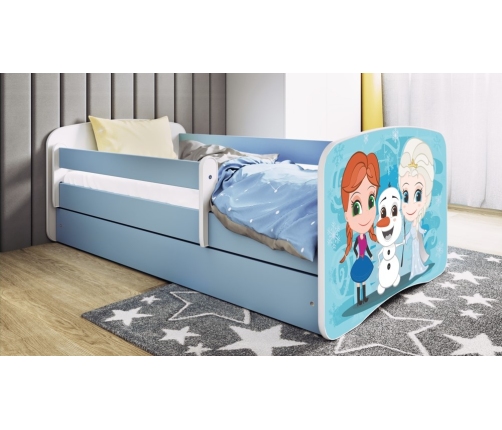 Bed babydreams blue frozen land without drawer with mattress 160/80