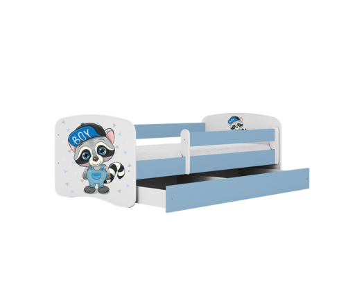 Bed babydreams blue raccoon without drawer with mattress 160/80
