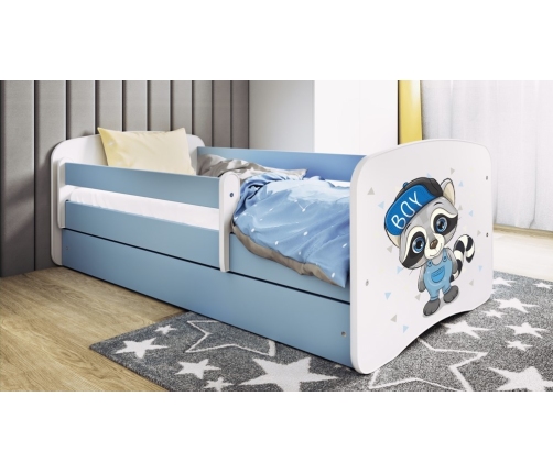 Bed babydreams blue raccoon without drawer with mattress 180/80