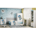 Bed babydreams blue raccoon without drawer with mattress 180/80