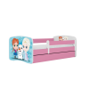 Bed babydreams pink frozen land without drawer with mattress 140/70