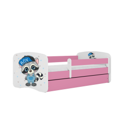 Bed babydreams pink raccoon without drawer with mattress 140/70 Bed babydreams pink raccoon without drawer with mattress 140/70
