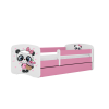 Bed babydreams pink panda with drawer with mattress 140/70