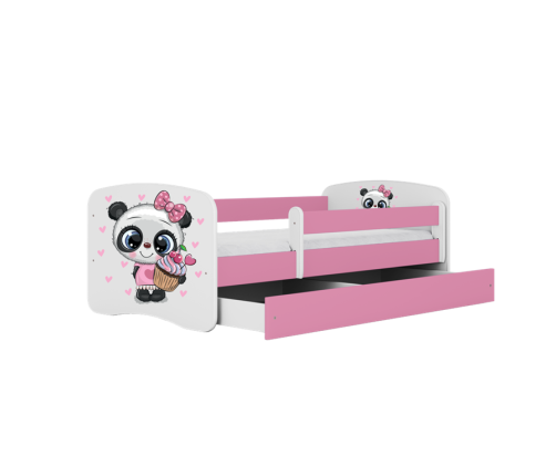 Bed babydreams pink panda with drawer with mattress 140/70